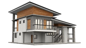 Illustration d'une maison en 3D